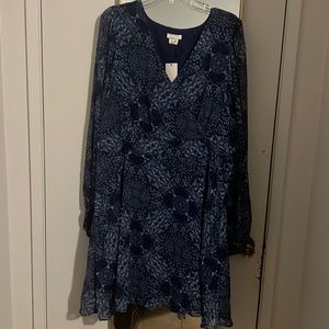 Blue floral dress